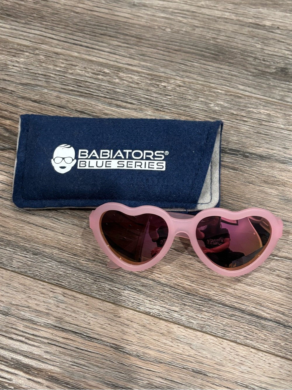 Babiators Pink Heart Sunglasses with Mirrored Lenses
